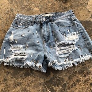 Denim shorts